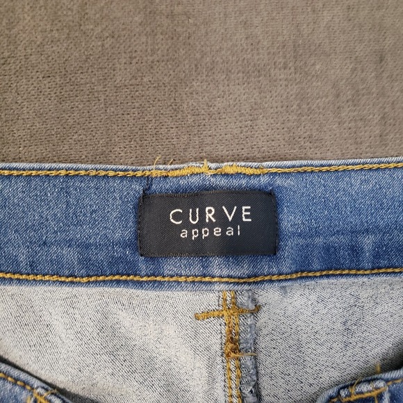 Curve Appeal Jeans Womens Size 12 Mid Rise Skinny - Picture 7 of 9